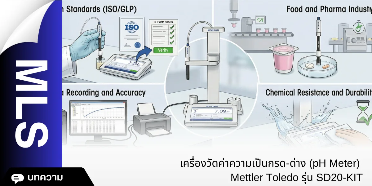 เครื่องวัดค่าความเป็นกรด-ด่าง (pH Meter) Mettler Toledo รุ่น SD20-KIT